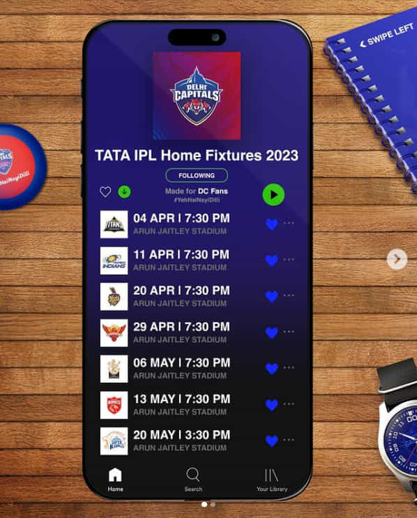 Delhi Capitals IPL Schedule 2023
