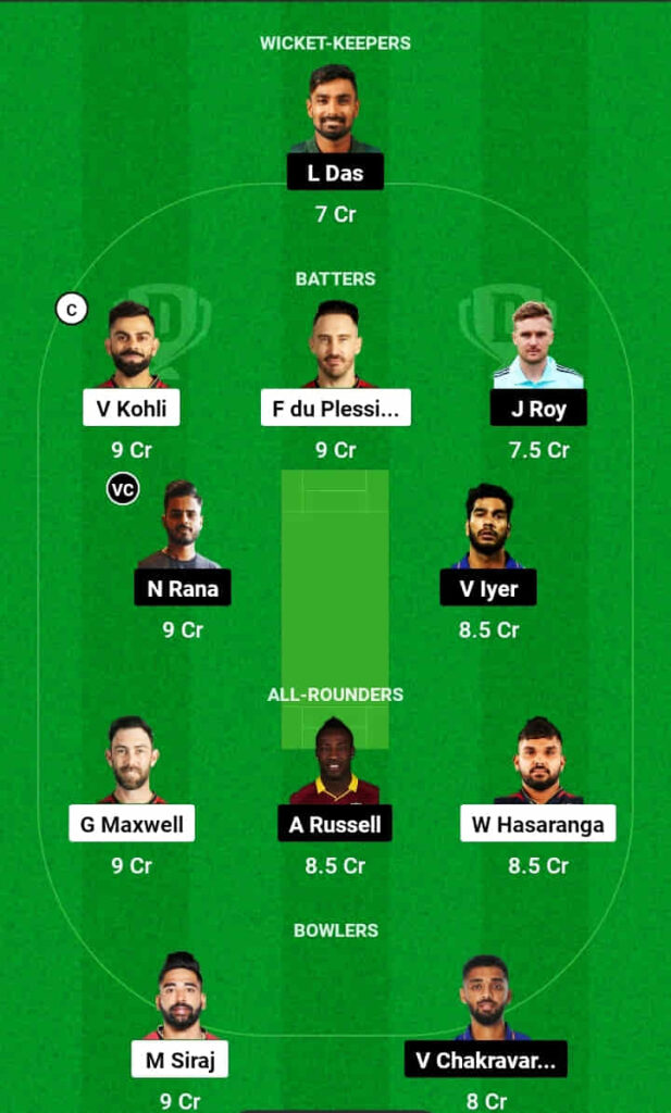 best dream11 team for today match 