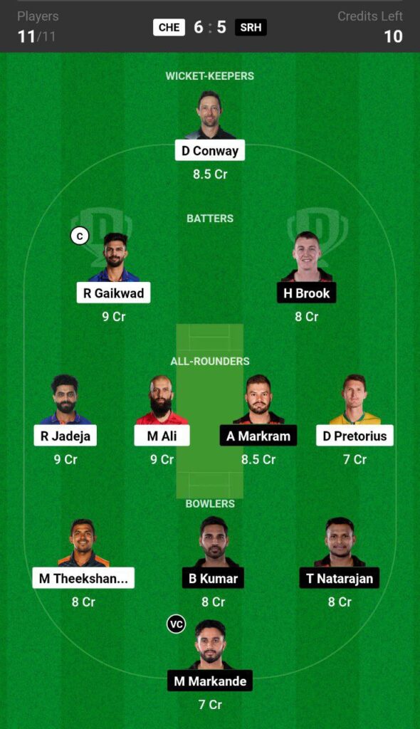 Dream 11 GL team prediction for today match